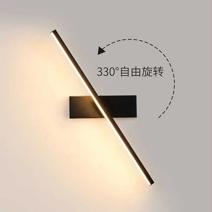 مصباح جداري داخلي LED مودرن 6 وات 330 قابل . Modern 6W 330 Rotatable LED Indoor Wall Lamp with