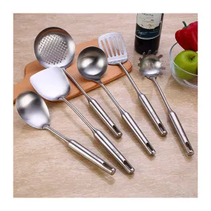مجموعة أوانٍ للمطبخ من الفولاذ المقاوم للصدأ - steel kitchen utensils set home kitchen utensils set accessories tools set