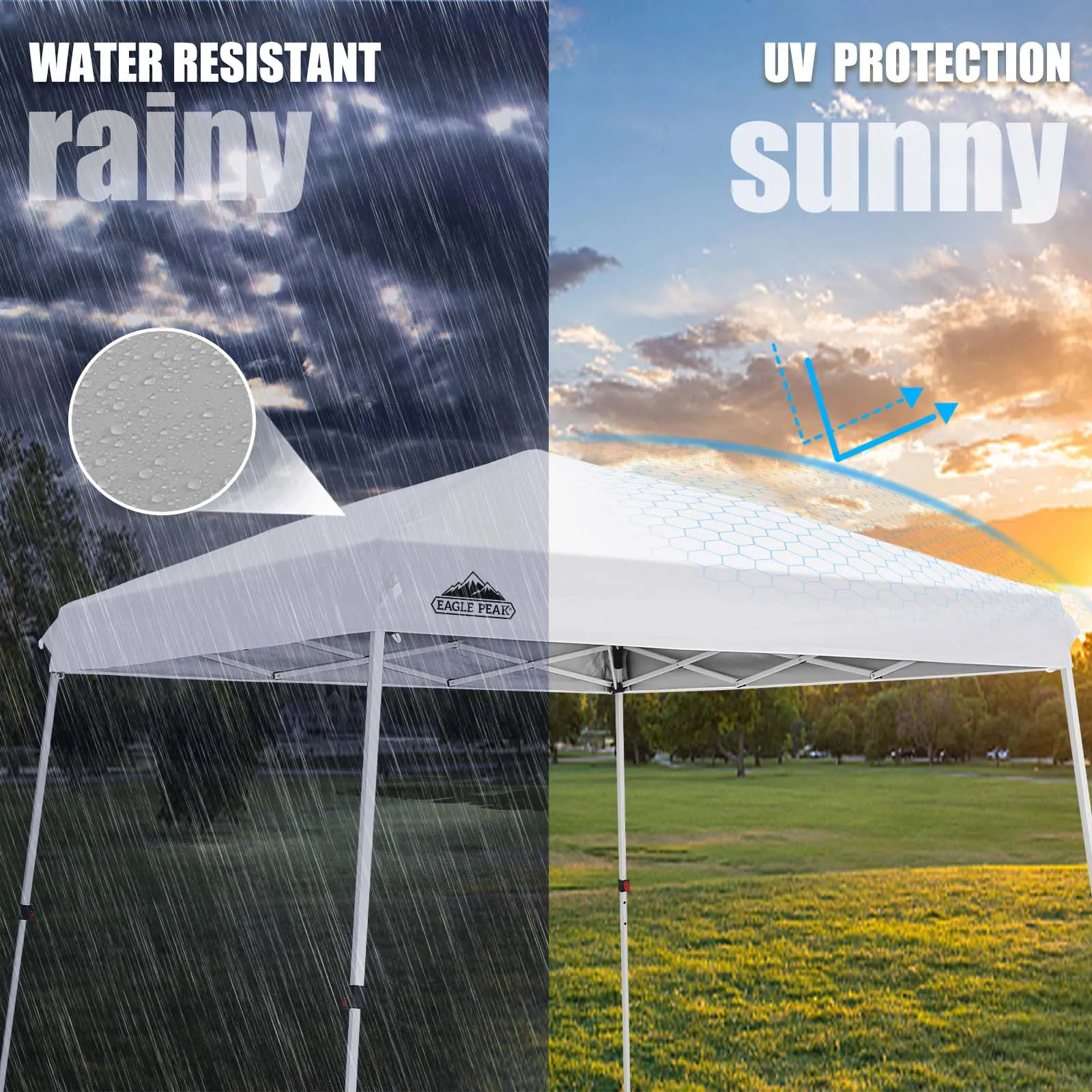 10x10 Slant Leg Up Canopy, 8x8 Top 10x10 Base