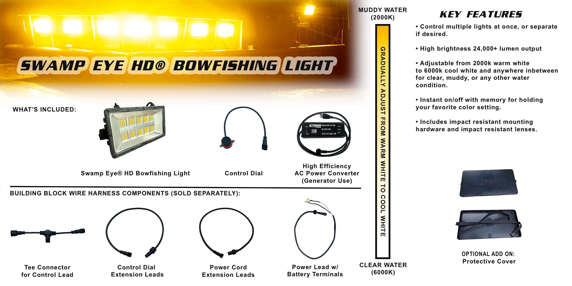 160W Swamp Eye HD Bowfishing Light
