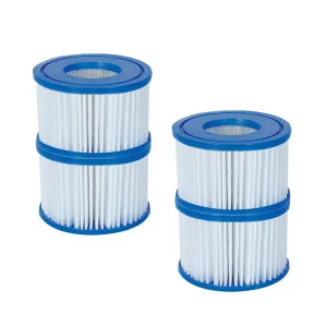 4 Pack Bestway Coleman Type VI Spa Filter Cartridge for Lay-Z-Spa 58323