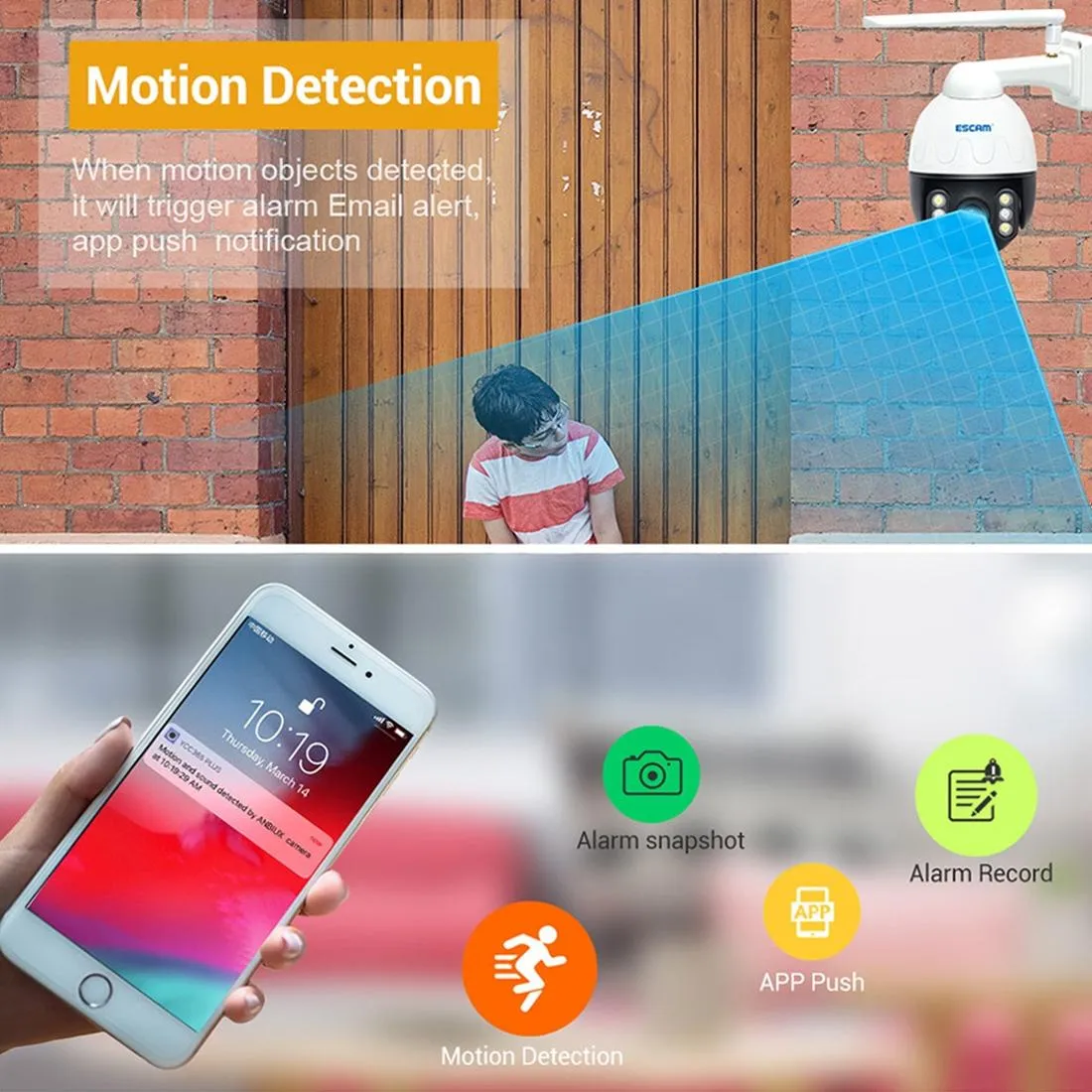5Mp Wifi Waterproof Ip Camera With Pan / Tilt / 4X Zoom Two-Way Talk & Night Vision
