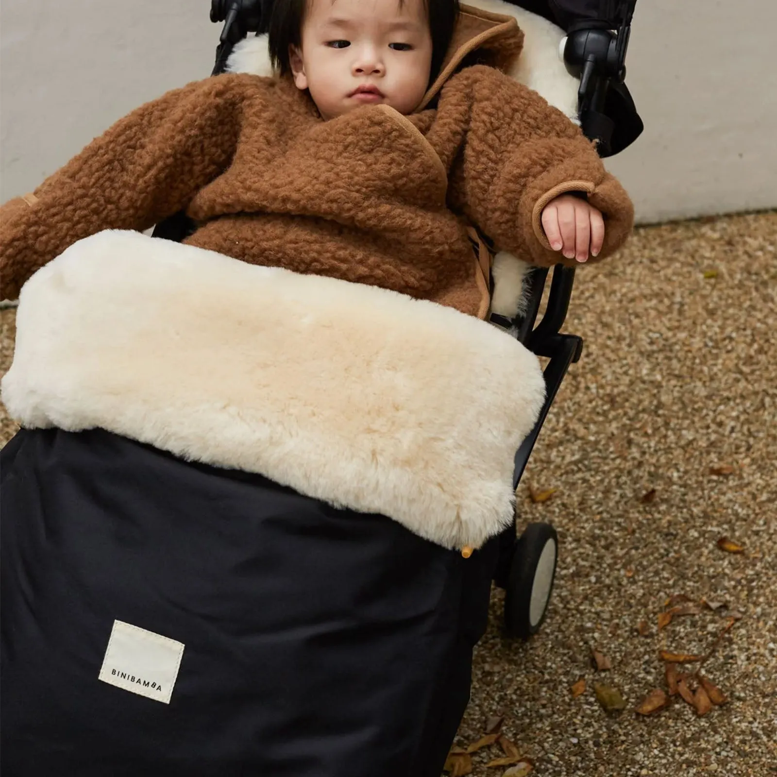 BINIBAMBA Sheepskin Puffmuff