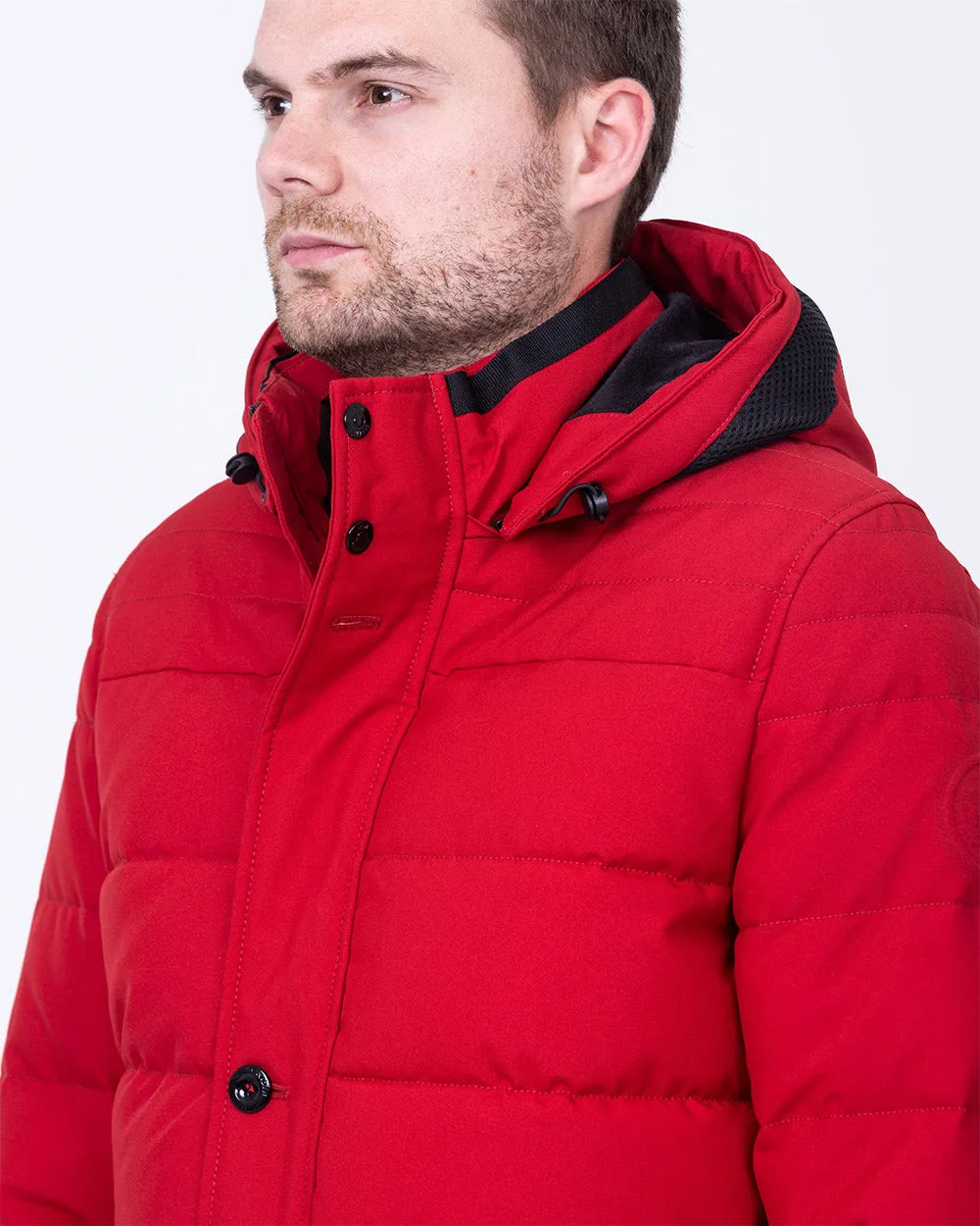 Cabano Tall Fleece Lined Puffer Jacket (cherry)