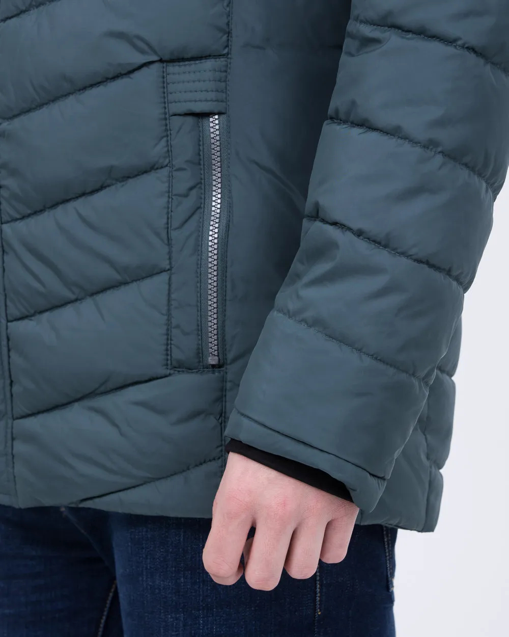 Cabano Tall Lightweight Puffer Jacket (bottle green)