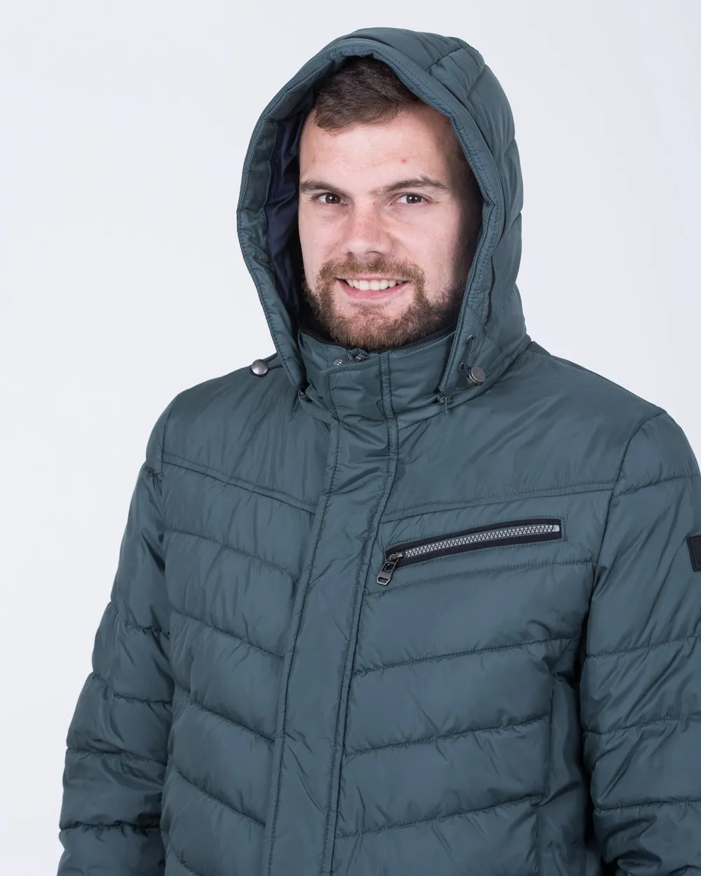 Cabano Tall Lightweight Puffer Jacket (bottle green)