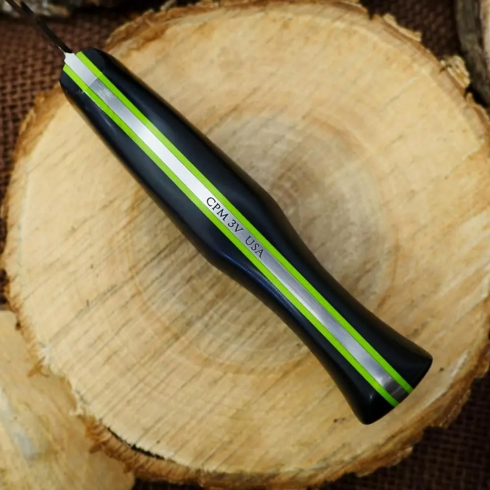 CPM 3V Explorer: Black Richlite & Toxic Green G10