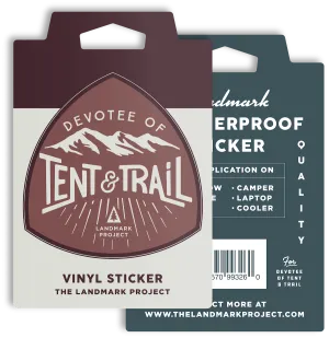 Devotee of Tent & Trail Sticker