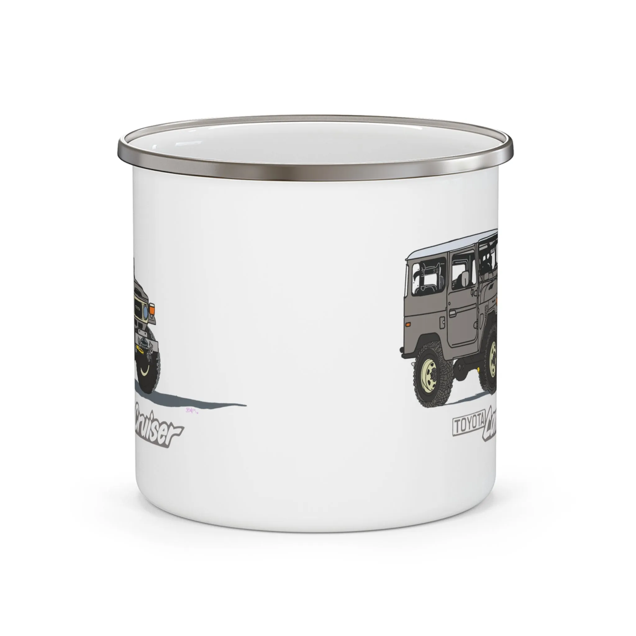 FJ40 Land Cruiser Enamel Camping Mug - Reefmonkey Artist Brody Plourde
