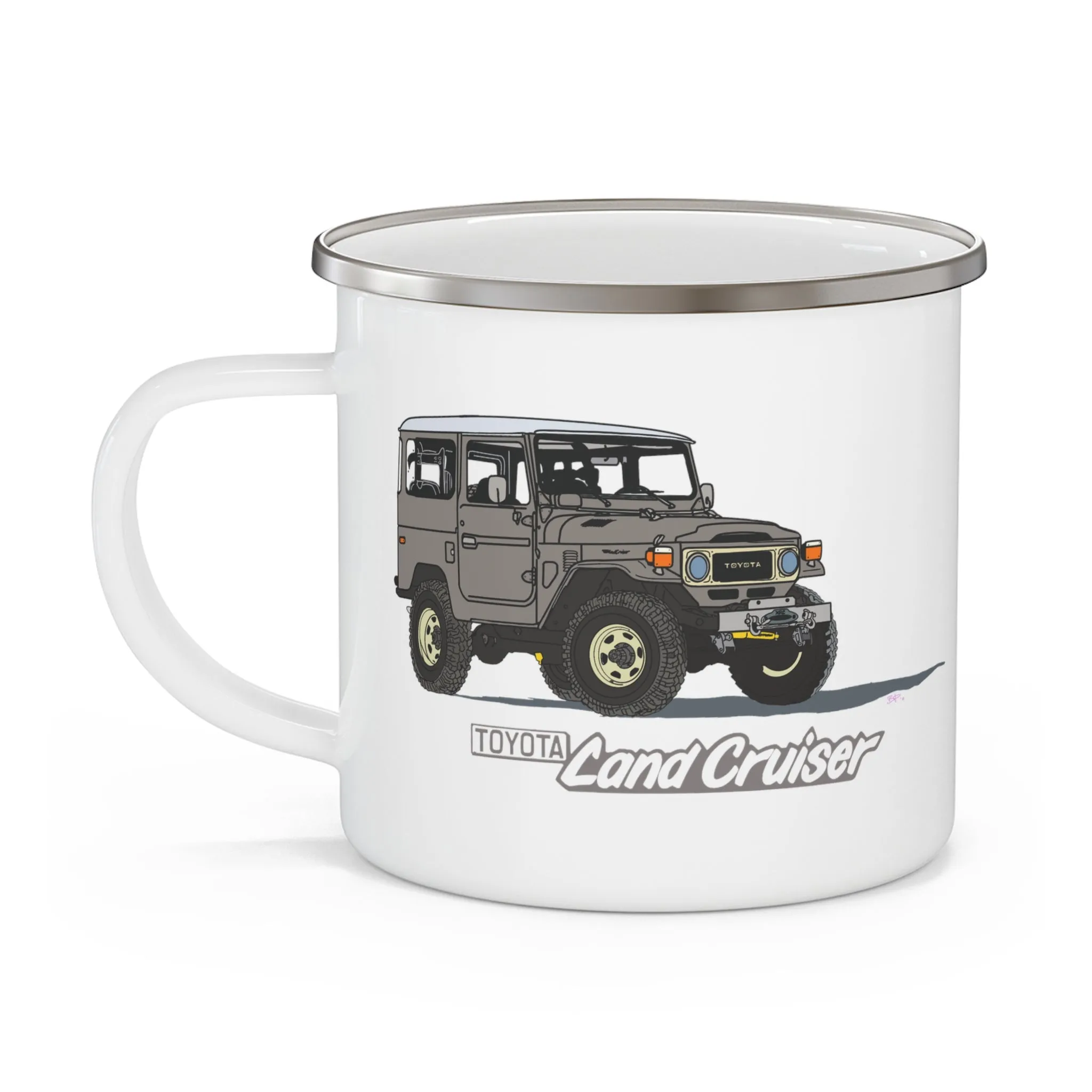 FJ40 Land Cruiser Enamel Camping Mug - Reefmonkey Artist Brody Plourde