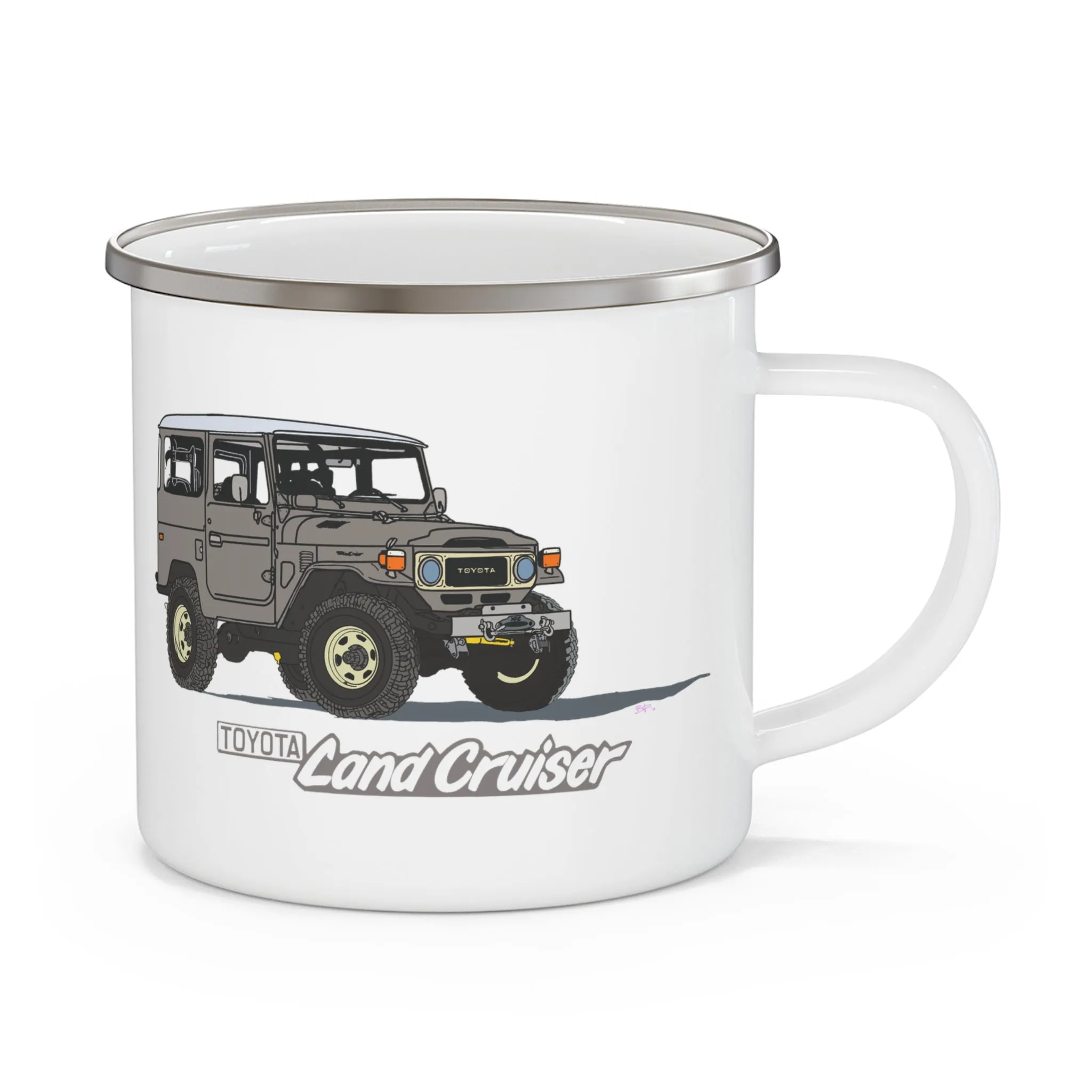 FJ40 Land Cruiser Enamel Camping Mug - Reefmonkey Artist Brody Plourde