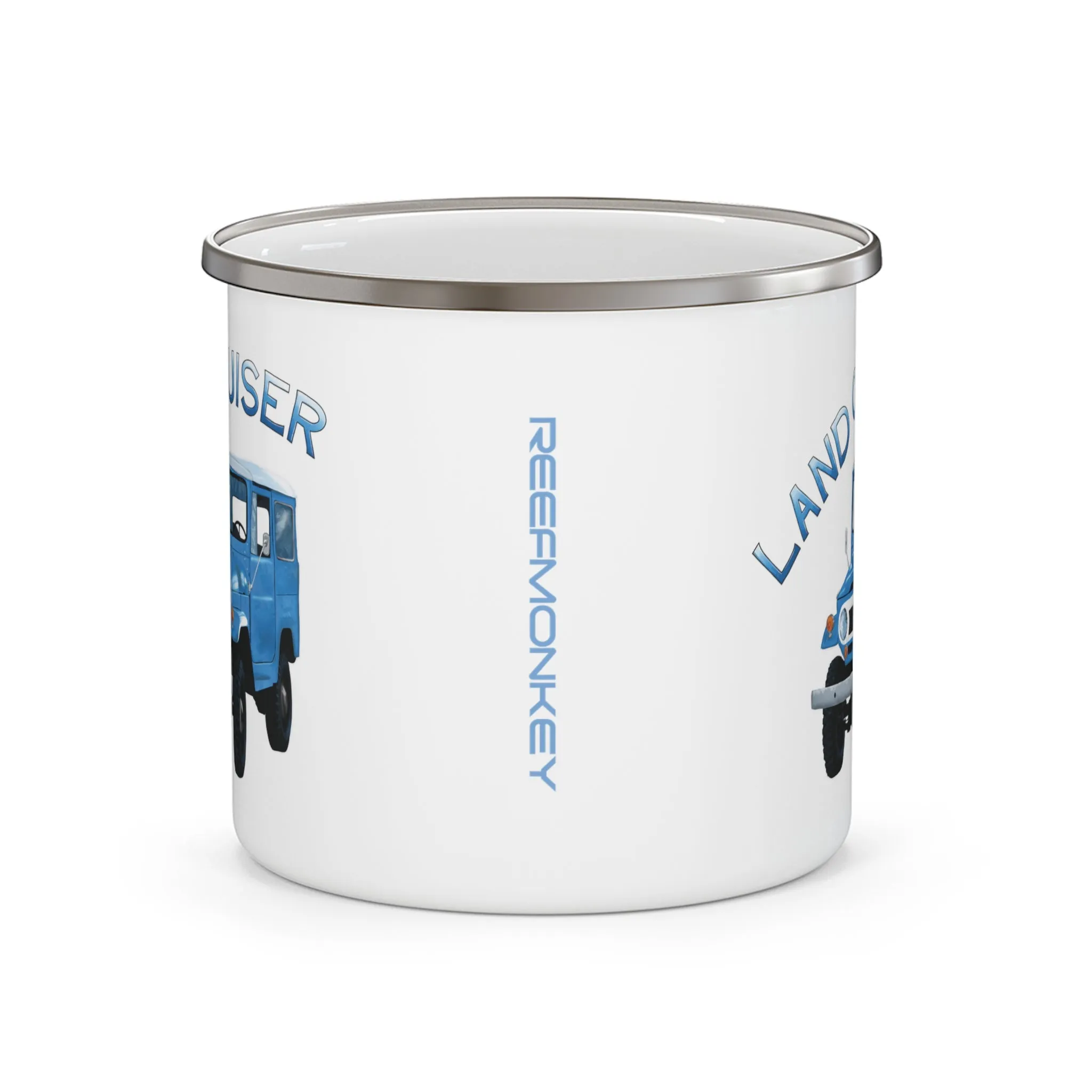 FJ40 Land Cruiser Enamel Camping Mug - Reefmonkey Artist Ren Hart