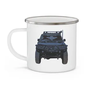 HJD80 Land Cruiser Enamel Camping Mug - Reefmonkey Artist Prisma Denensi