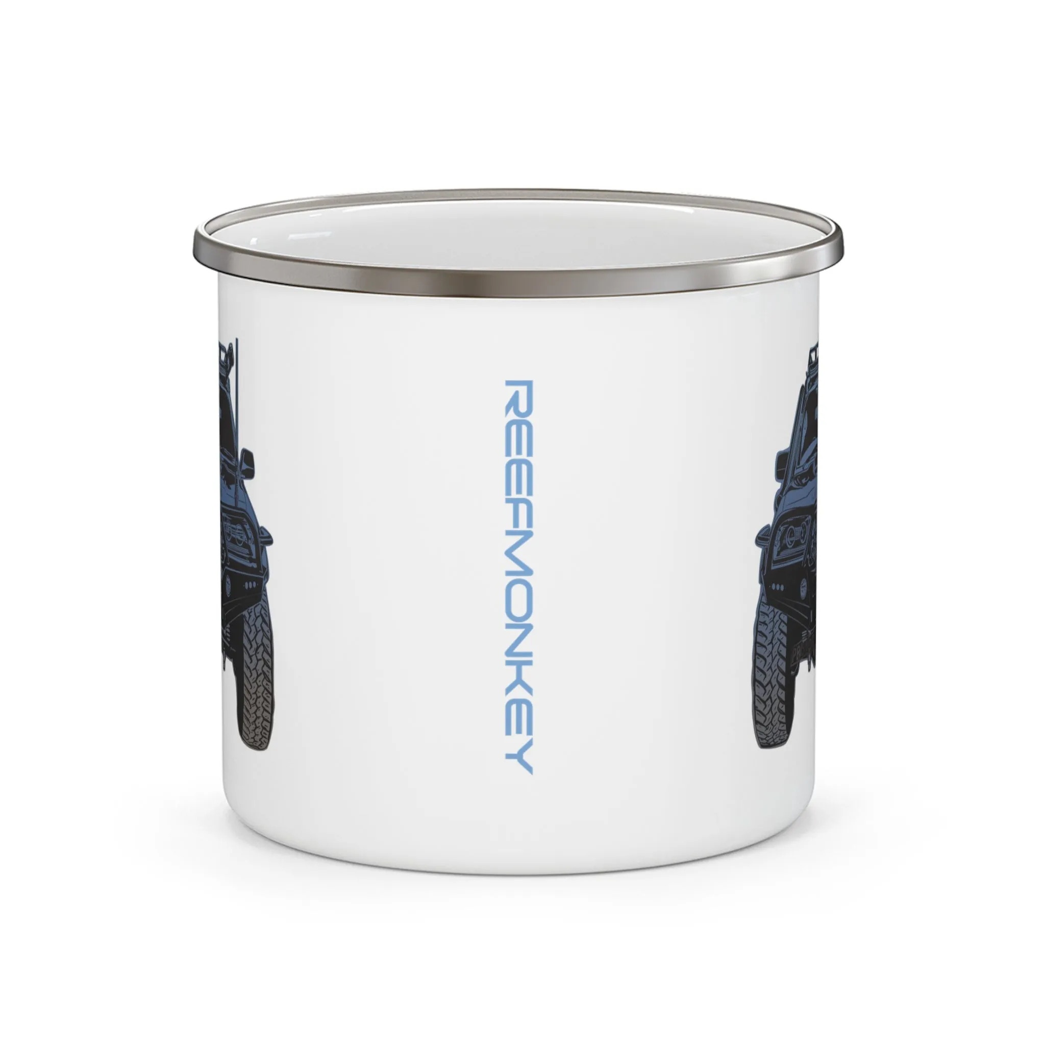 HJD80 Land Cruiser Enamel Camping Mug - Reefmonkey Artist Prisma Denensi