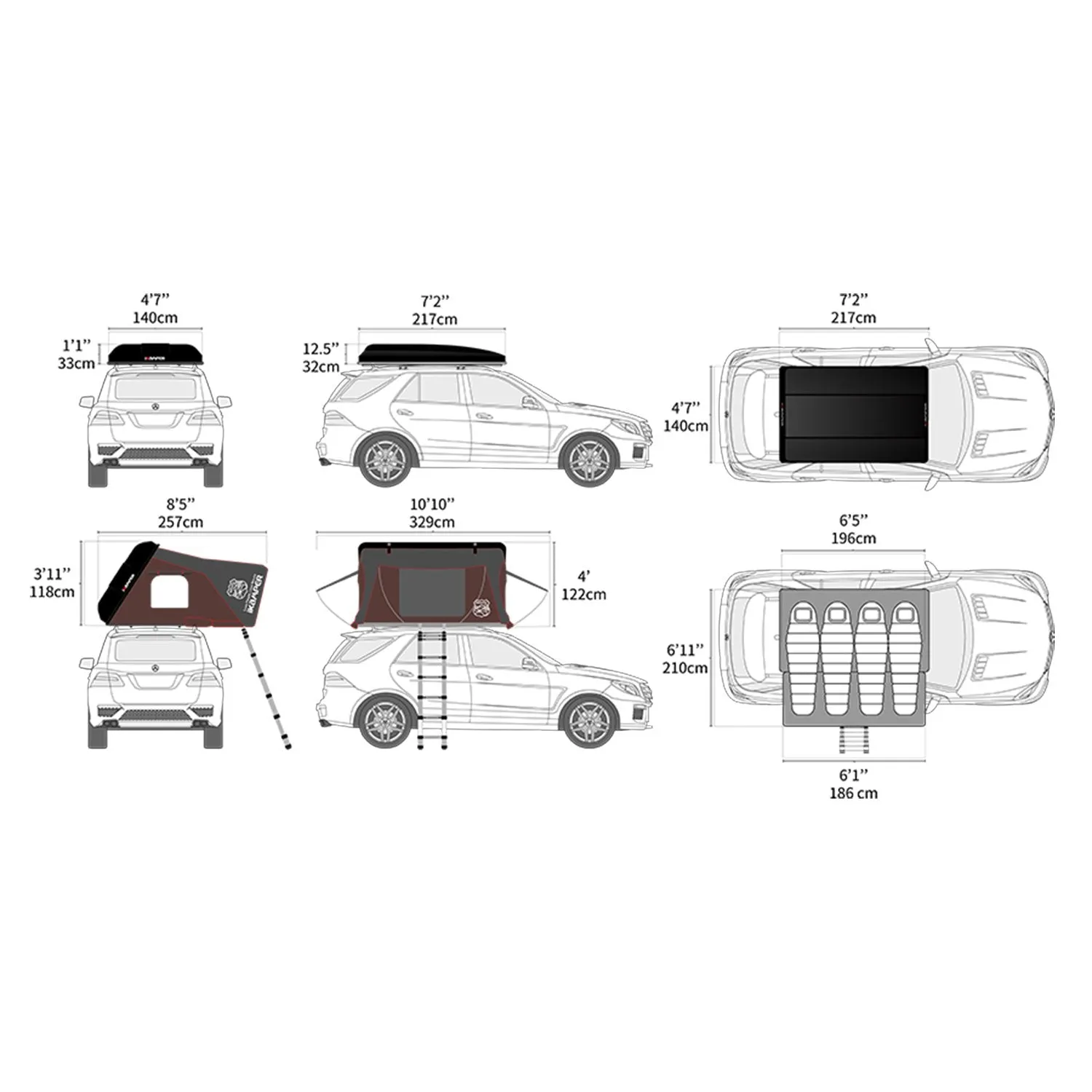 iKamper Skycamp 2.0 Rooftop Tent