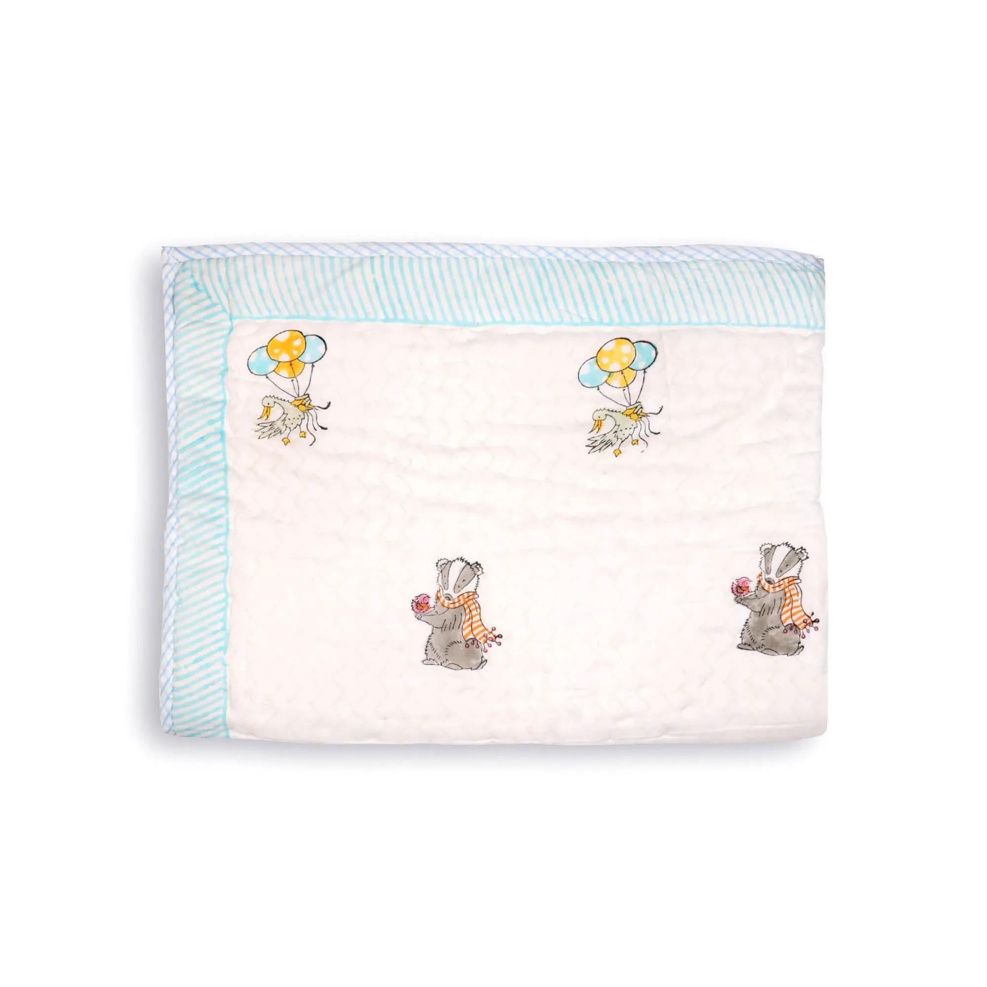 Kicks and Crawl - Bears & Ballons Quilted Thick Blanket