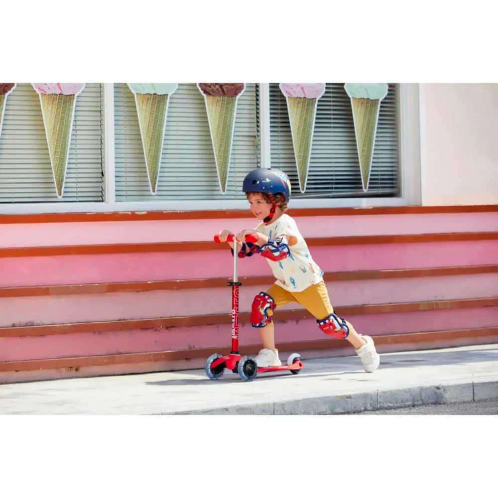 Mini MICRO Deluxe LED Kickboard - Red