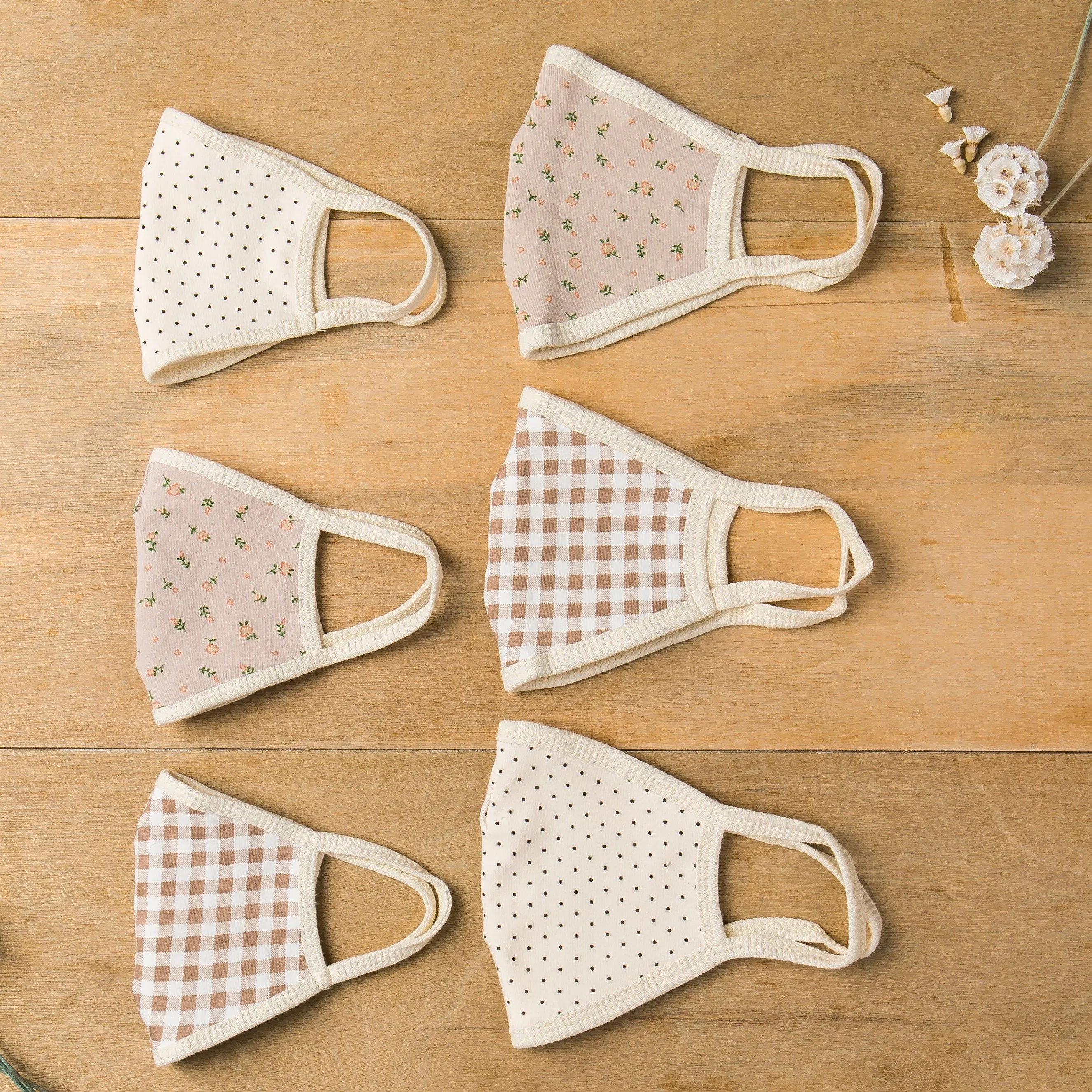 Mom   Me Floral Face Mask Set with Filter Pocket [Set of 3]