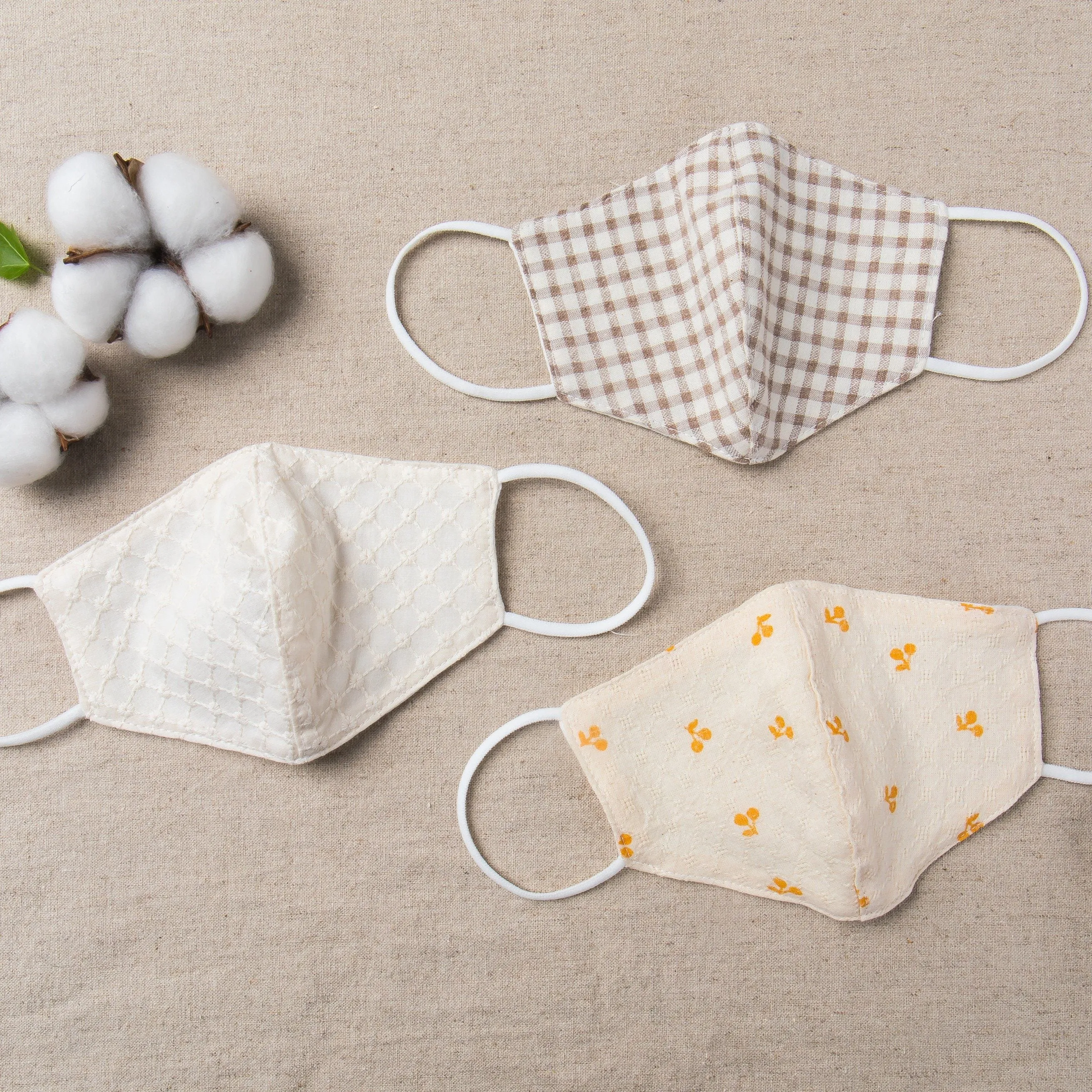 Mom   Me Summer Pattern Face Mask Set with Filter Pocket [Set of 3]