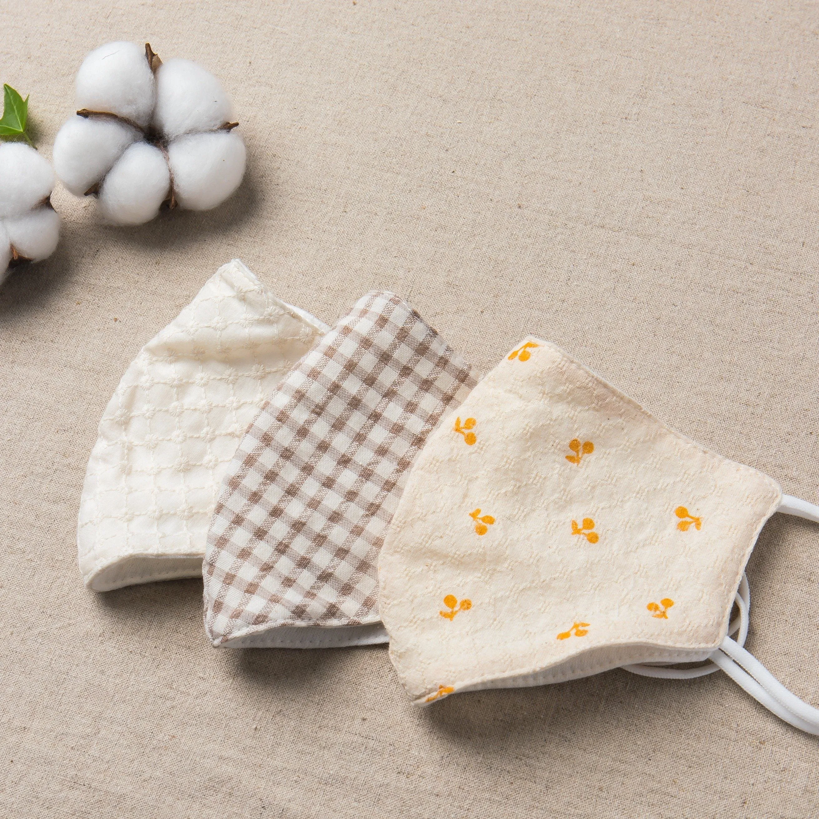 Mom   Me Summer Pattern Face Mask Set with Filter Pocket [Set of 3]