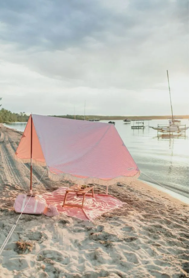 The Premium Beach Tent - Lauren's Pink Stripe