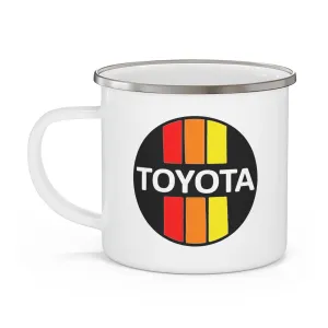 Toyota 3 Stripe Enamel Camping Mug Coffee Cup - Reefmonkey