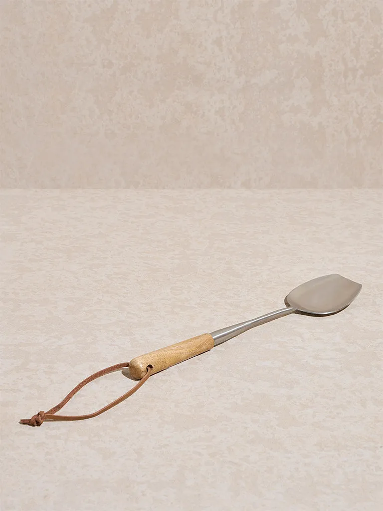 Westside Home Silver Spatula with Wooden Handle