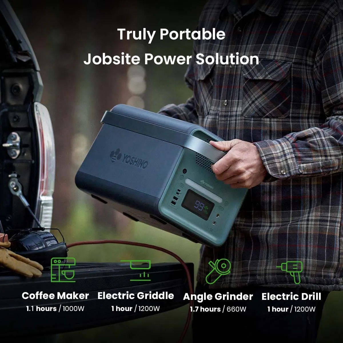 Yoshino B2000 Power Station with 2*SP200 Solar Panel